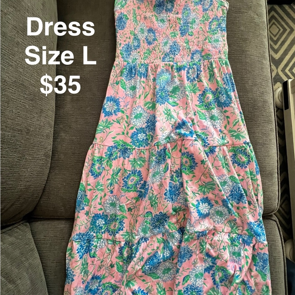 Lilly Pulitzer Pink and Blue Floral Kids Dress
